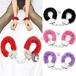 Renkli Peluşlu Metal Fantazi Kelepçe