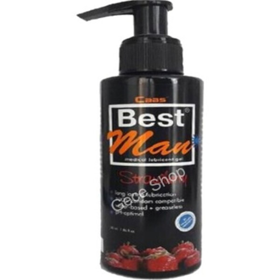 Best Man Çilek Aromalı Üstten Pompalı 120 ML Yenilebilir Kayganlaştırıcı