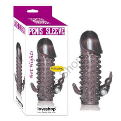 Erekte Uzatan ve Klitoris Uyarıcılı  Güçlü Titreşimli Realistik Silikon Gövde PENİS KILIFIPenis Sleeve Vibrating