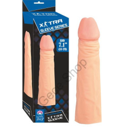 PEnisi Kalın Gösteren Ten Hassasiyetinde Silikon Gövde Yapası 17 Cm Boyunda 5 Cm Penis Büyük Gösteren Dolgusu  Prezervatif PENİS KILIFI EXTRA SLEVE