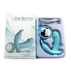 12 Modlu Çift Motorlu Titreşimli Usb Şarklı Vajinal Anal Kullanım  Wireless Kontrol Su Geçirmez Silikon Gövde Premium Vibratör LİTTLE DANCE