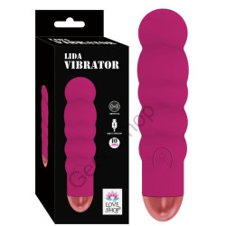 12.3 Cm Boyunda 11 Fonksiyonel Güçlü Titreşimli Usb Şarjlı Anal Vajina Kullanım Silikon Gövde Vibratör LİDA VİBRATOR Pembe