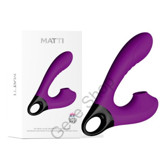 MATTI  12 Cm Uzunluk 7 Cm En Vajina Klitoris Uyarıcı 20 Mod Güçlü Titreşimli 10 Mod Emme Özelliği Magnetic Şarjlı Silikon Gövde Teknolojik Vibratör 