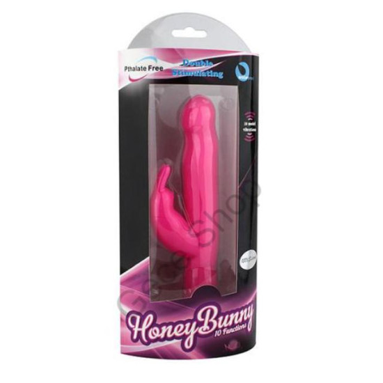 17 Cm Uzunlukta 10 mod Güçlü Titreşimli Klitoris Uyarıcı Üst Düzey Teknolojik Vibratör HONNEY BUNNY-PURPLE