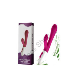 Usb Şarjlı 19 Cm Boyunda 36 Mod Güçlü Titreşimli Klitoris Uyarıcı Bölge Silikon Gövde Tavşan Vibratör Penis HAPPY BUNNY RABBİT PURPLE 