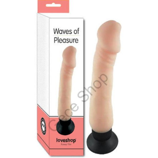 18 Cm Uzunlukta Gerçek Ten Dokusuna  Jel Dokulu Mavi Titreşimli Vibratör Penis Waves of Pleasure Vibe Vibratör 