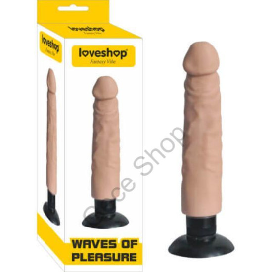 18 Cm Uzunlukta Gerçekçi Ten Dokusunda Damarlı yapıda Güçlü Bantuzlu Zekv Verici Titreşimli Vibratör Penis WAVES OF PLEASURE