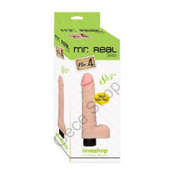 20.32 Cm Uzunlukta Özel Tasarım Realistik dokuda Testisli Damarlı Güçlü Titreşimli Love Clone Özellikli Vibratör Penis Mr. Real No:4 - 8,5''