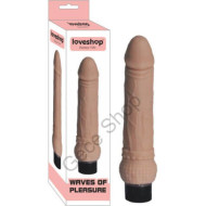 21 Cm Uzunlukta Realistik Damarlı Et Dokusunda Anal Vajinal Kullanım Zevk Veren Titreşimli Vibratör Penis WAVES OF PLEASURE