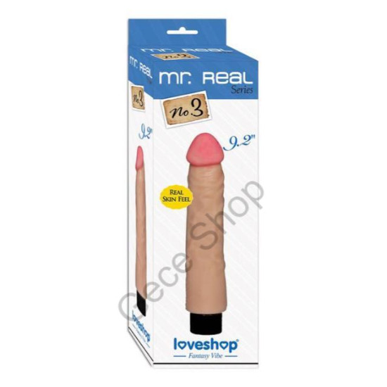 23 Cm Uzunlukta Love Clone Özellikli Güçlü Titreşimli Et Dokusunda Anal Vajinal Kullanım Penis Vibratör Mr.Real No:3 - 9''