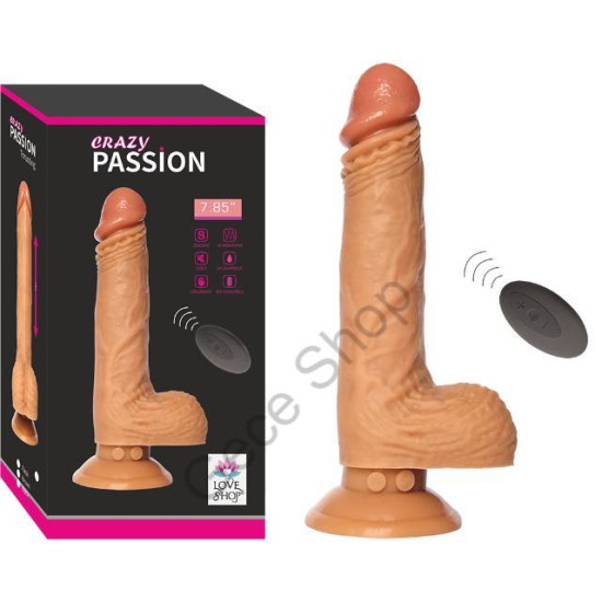 CRAYZ PASSİON VİBRATÖR 10 Cm Boyunda Sessiz Calışma Güçlü Titreşimli 10 mod Yukarı-Aşağı  Rotasyonlu Isıtmalı Realistik Dokuda Dildo Vibratör Penis