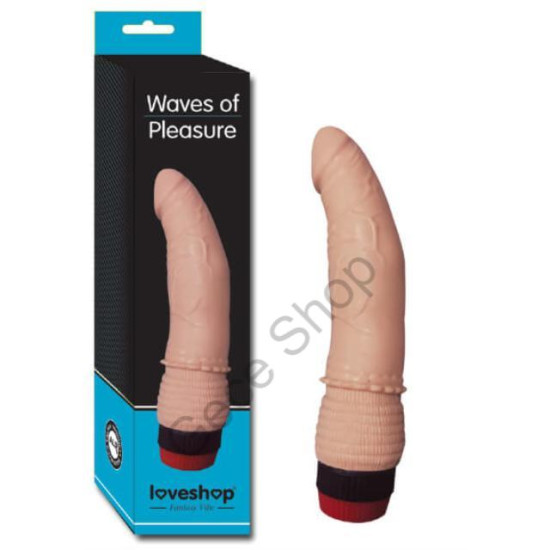 Damarlı  Realistik Ten Dokusunda  Titreşimli 18 Cm Uzunlukta Vinratör Penis Waves Of Pleasure Vibe Vibratör 