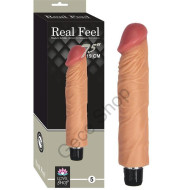 Gerçek Ten Hassasiyetinde  15 Cm Uzunlukta  Ten Rengi Damarlı Güçlü Titreşimli Anal Vajinal Kullanım Vibratör Penis REAL FEEL VIBRATOR
