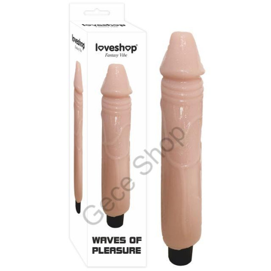 Gerçekçi Siyah Ten Dokusunda 18 Cm Boyunda Anal Vajinal Kullanım  Damarlı  Vibratör Penis WAVES OF PLEASURE