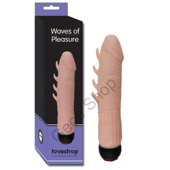 Güçlü Vantuzlu Titreşimli 20 Cm Silikon Gövde Vibratör Penis Waves Of Pleasure Vibe Vibratör