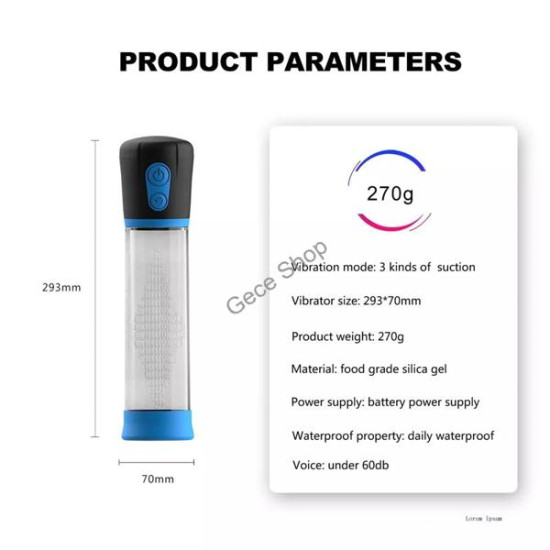Otomatik Pilli Penis Pompası - Güvenli ve Etkili Vakum Teknolojisi