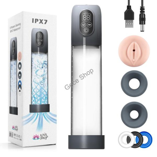 ipx7 Teknolojik Özel Tasarım Penis Pompası Sulu ve ya Sussuz Kullanım